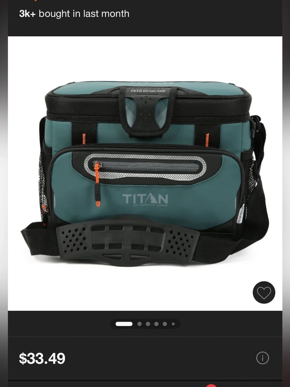 Titan by Arctic Zone Deep Freeze Zipperless Hardbody 8qt Cooler Lunch Bag - Picture 9 of 9